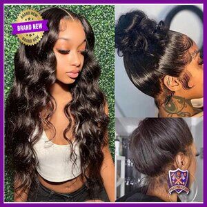 20 Inch Body Wave 360 Lace Front Wig Human Hair Pre Plucked Brazilian Virgin